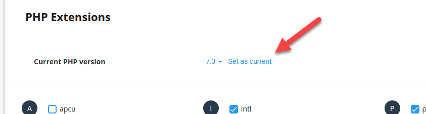 Selecteer een andere PHP versie in Cpanel