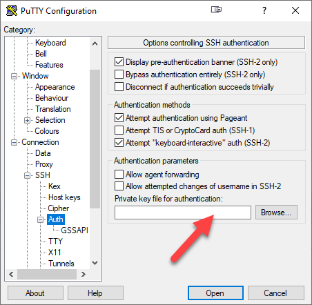 putty-auth .pkk file
